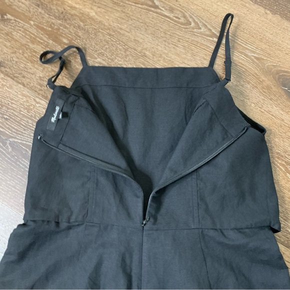 Madewell black Womens tie waist linen blend romper 6 - Picture 10 of 10